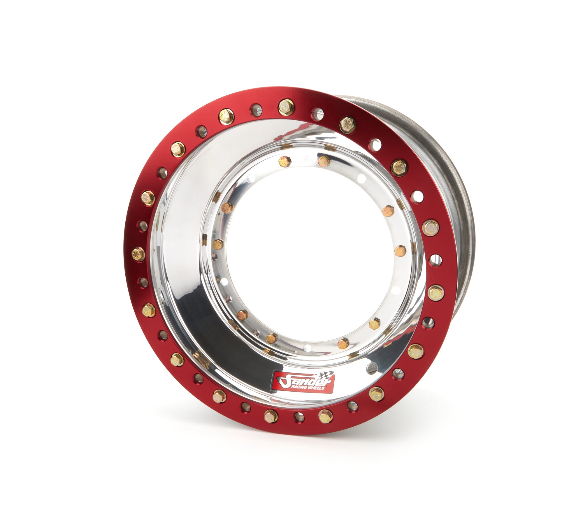 Sander Aluminum Direct Mount Sprint Car Wheel - 15 x 8 in - 3 in Backspace - Polished