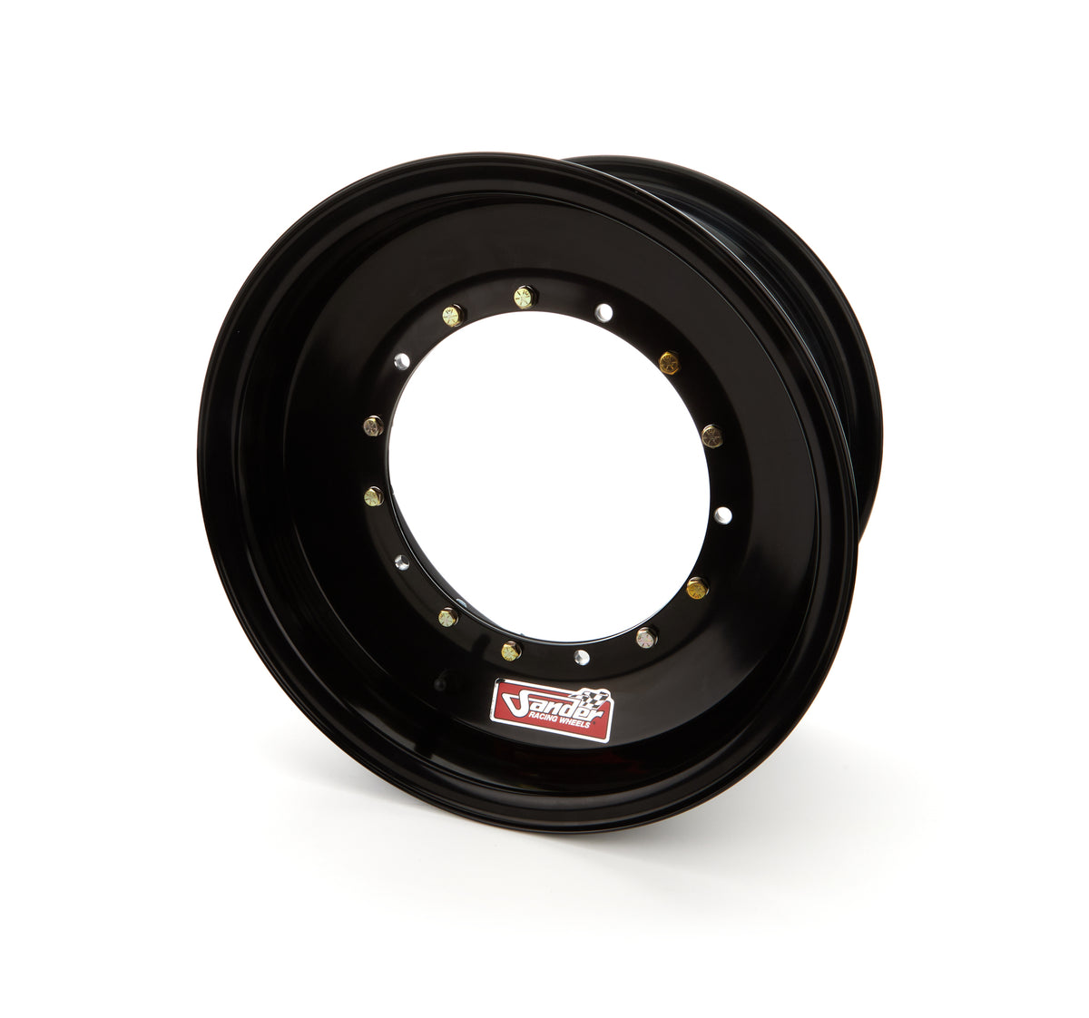 Sander Aluminum Sprint Car Direct Mount Wheel - 15 x 8 in - 4 in Backspace - 5 x 9.75 in Bolt Pattern - Black