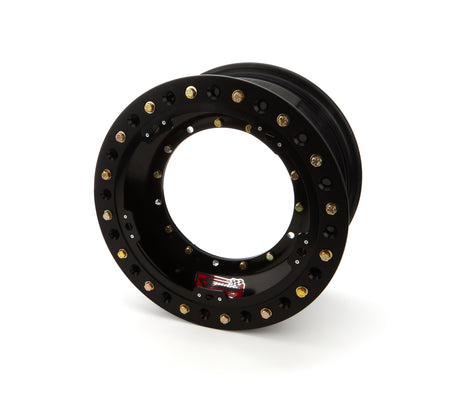 Sander Aluminum Sprint Car Direct Mount Beadlock Wheel - 15 x 8 in - 4 in Backspace - 5 x 9.75 in Bolt Pattern - Black