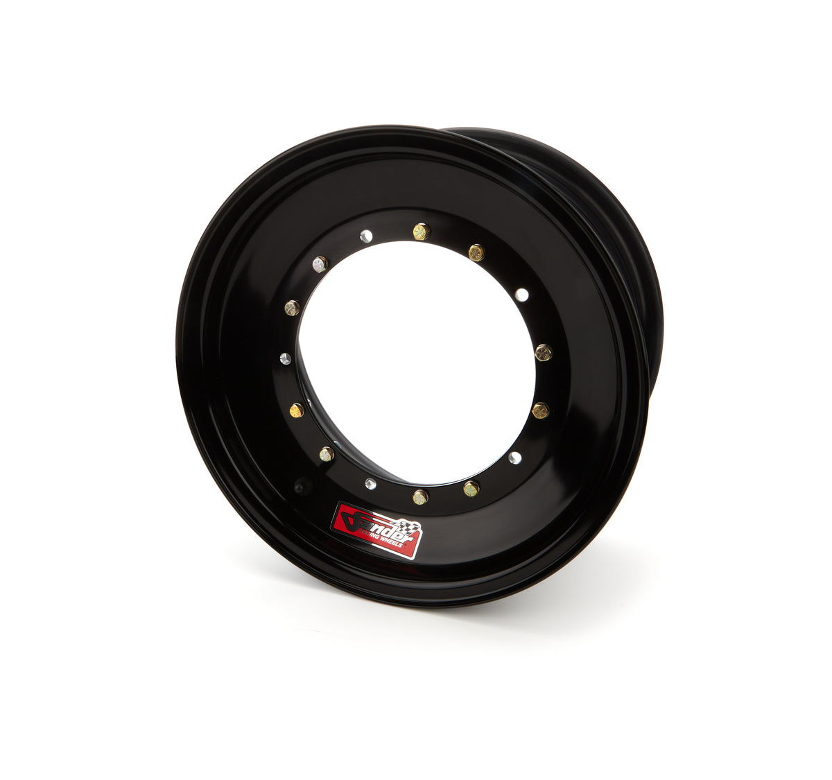 Sander Aluminum Sprint Car Direct Mount Wheel - 15 x 8 in - 5 in Backspace - 5 x 9.75 in Bolt Pattern - Black