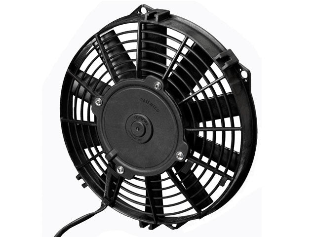 SPAL Low Profile Electric Fan - 9 in - Pusher - 590 CFM - Straight Blade - 9-3/4 in Square