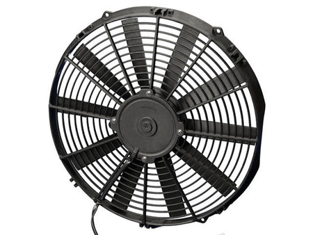 SPAL Low Profile Electric Fan - 14 in - Pusher - 1038 CFM - Straight Blade - 15 x 14-7/16 in