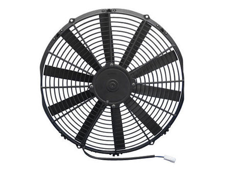 SPAL Low Profile Electric Fan - 16 in - Puller - 1298 CFM - Straight Blade - 16-5/16 x 15-3/4 in