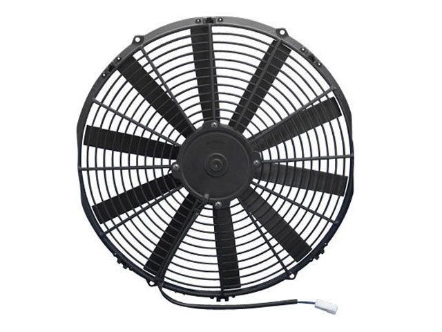 SPAL Low Profile Electric Fan - 16 in - Pusher - 1298 CFM - Straight Blade - 16-5/16 x 15-3/4 in