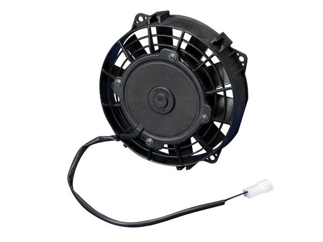 SPAL Low Profile Electric Fan - 6-1/2 in - Pusher - 301 CFM - Straight Blade - 7-1/4 x 7 in