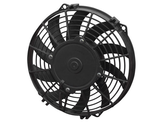 SPAL Low Profile Electric Fan - 9 in - Puller - 625 CFM - Curved Blade - 9-11/16 in Square