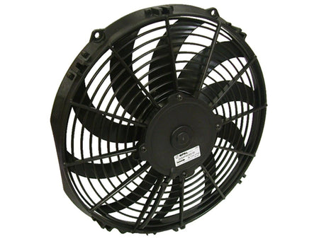 SPAL Low Profile Electric Fan - 12 in - Puller - 1030 CFM - Curved Blade - 13-1/4 x 12-5/8 in