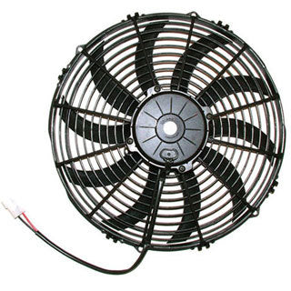 SPAL High Performance Electric Fan - 13 in - Pusher - 1682 CFM - Curved Blade - 14-3/16 x 13-5/8 in