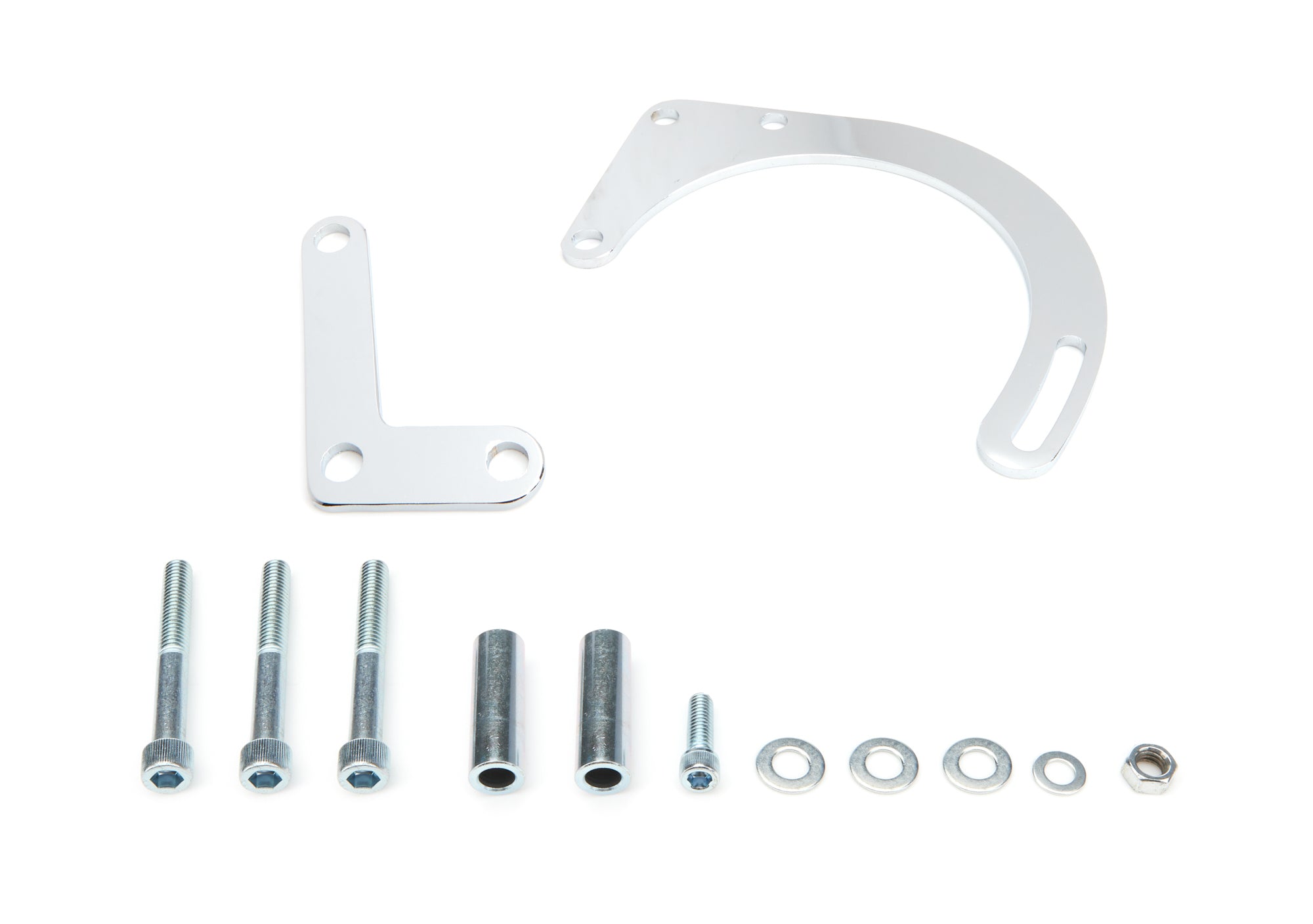 Specialty Products Block Mount LH Alternator Bracket - Chrome - Short Water Pump - Small Block Chevy