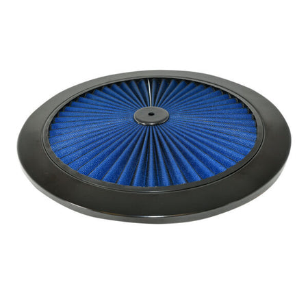 Specialty Products 14 in Round Blue Filter Air Cleaner Lid - Black