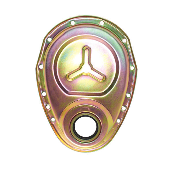 Specialty Products 1-Piece Steel  Timing Cover - Cadmium - Small Block Chevy