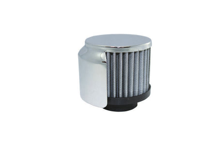 Specialty Products Clamp-On Half Shielded Round Breather - 1-1/2 in OD Tube - Chrome