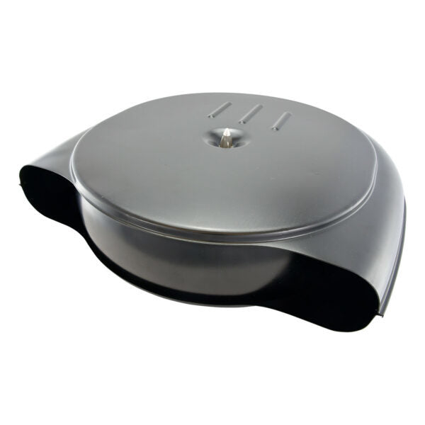 Specialty Products 18 in Length Flat Base Retro Style Air Cleaner Assembly - 18.5 in Wide - Black