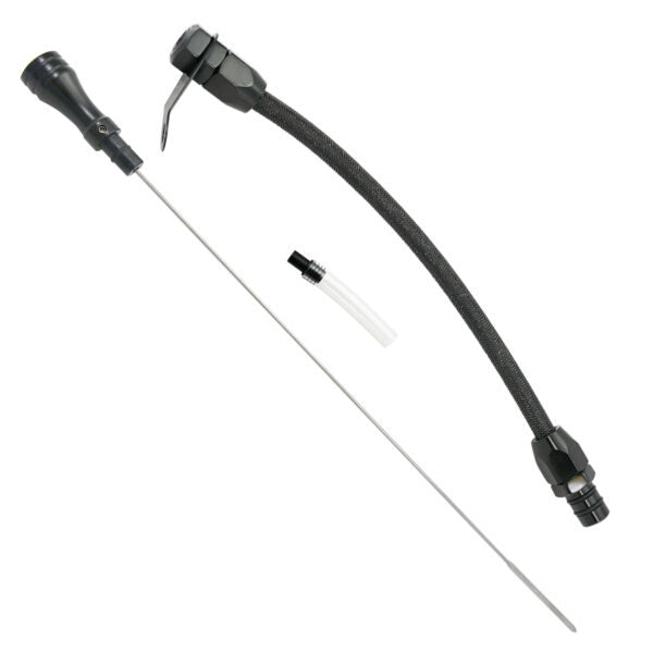 Specialty Products Flexible Transmission Dipstick - Braided Stainless - Black - TH350