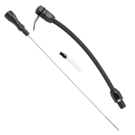 Specialty Products Flexible Transmission Dipstick - Braided Stainless - Black - TH350