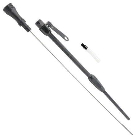 Specialty Products Flexible Engine Oil Dipstick - Block Mount - Black - Small Block Chevy