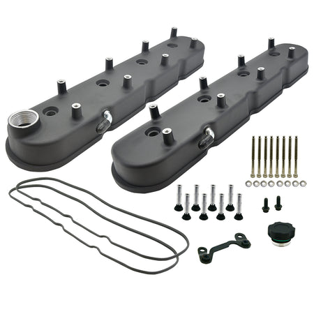 Specialty Products Tall Valve Covers - Black - GM LS-Series (Pair) 8535BK