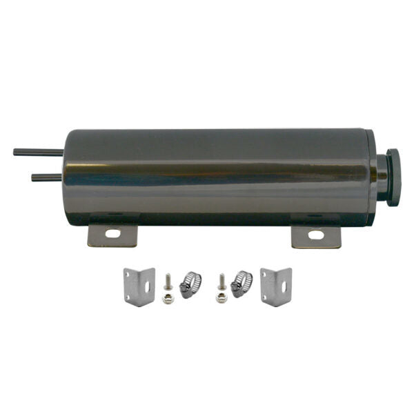 Specialty Products Radiator Overflow Tank - 24 oz - 10 in Tall - 3 in Diameter - Black Stainless
