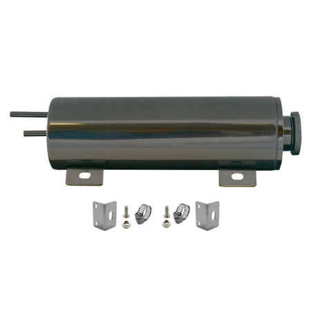 Specialty Products Radiator Overflow Tank - 24 oz - 10 in Tall - 3 in Diameter - Black Stainless