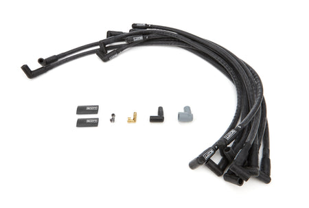 Scott Performance High Performance Spiral Core 10 mm Spark Plug Wire Set - Black - 90 Degree Plug Boots - Small Block Chevy CH-402-1