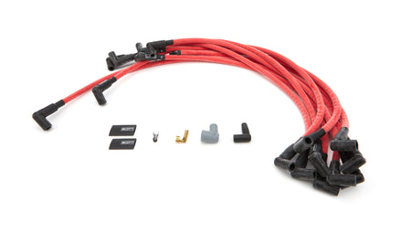 Scott Performance High Performance Spiral Core 10 mm Spark Plug Wire Set - Red - 90 Degree Plug Boots - Small Block Chevy CH-402-2