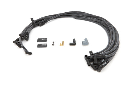 Scott Performance High Performance Spiral Core 10 mm Spark Plug Wire Set - Black - 90 Degree Plug Boots - Small Block Chevy CH-435-1