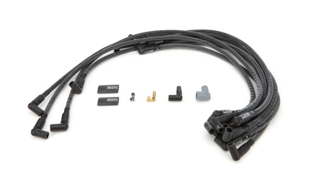 Scott Performance High Performance Spiral Core 10 mm Spark Plug Wire Set - Black - 90 Degree Plug Boots - Small Block Chevy CH-604-1