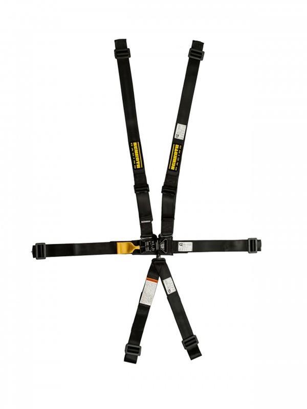 Schroth 5-Point LatchLink II Latch & Link Harness - SFI 16.1 - Pull Up / Right Side Ratchet Adjuster - Wrap Around - Individual Harness - Black
