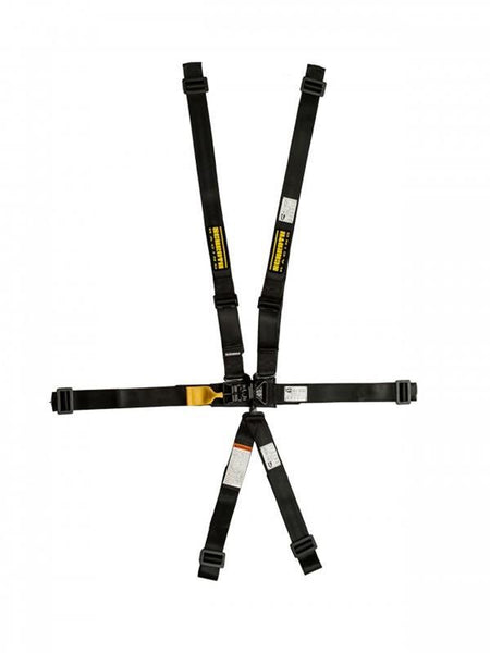 Schroth 5-Point LatchLink II Latch & Link Harness - SFI 16.1 - Pull Up / Right Side Ratchet Adjuster - Wrap Around - Individual Harness - Black
