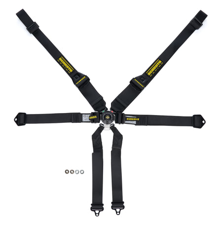 Schroth Profi II 6-Point SFI 16.5 Camlock Harness - Pull Down - Black