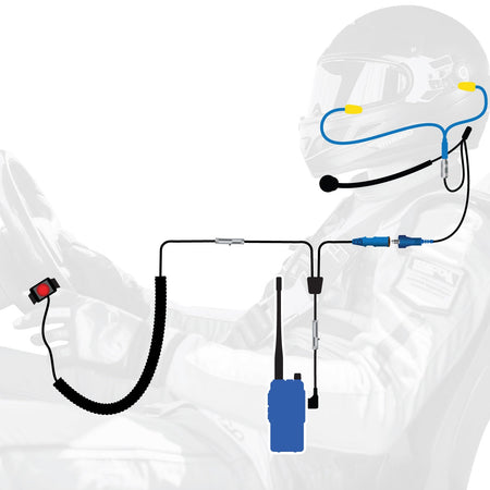 Rugged Radios Wired Driver Only Communication Kit /w R1 Radio Kit /w Helmet Speakers SS-KIT-R1