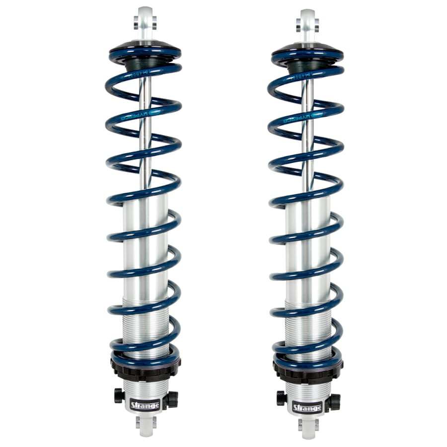Strange Engineering Twintube Double Adjustable Twintube Threaded Aluminum Shock w/ Spring - 14.25 in Compressed / 22.4 in Extended - 2.50 in OD