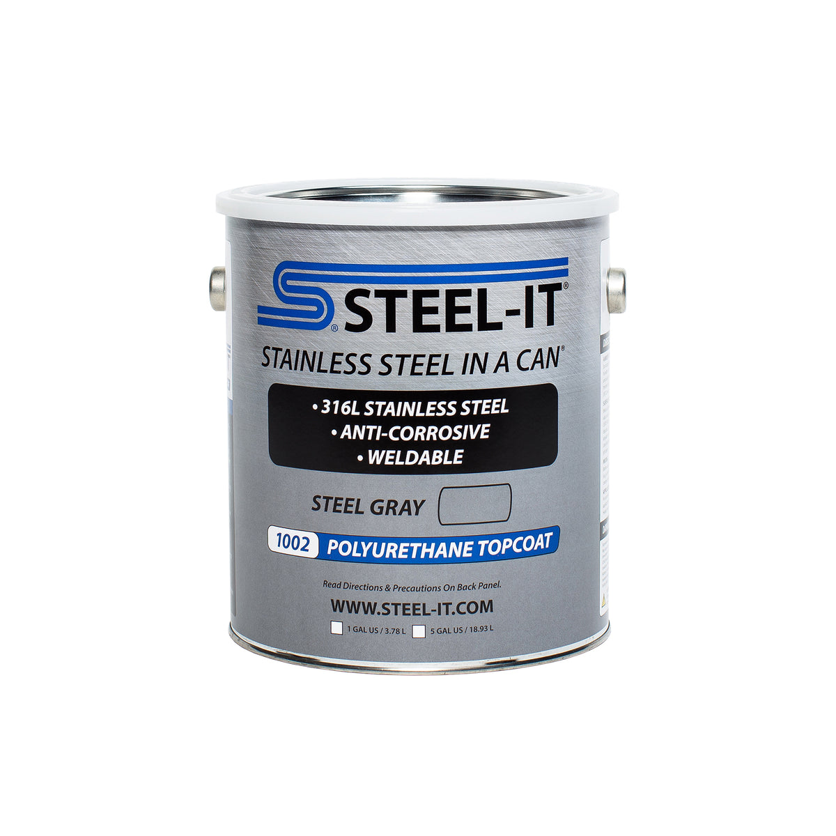 Steel-It Stainless Steel in a Can Urethane - Steel Gray - 1 Gallon Can