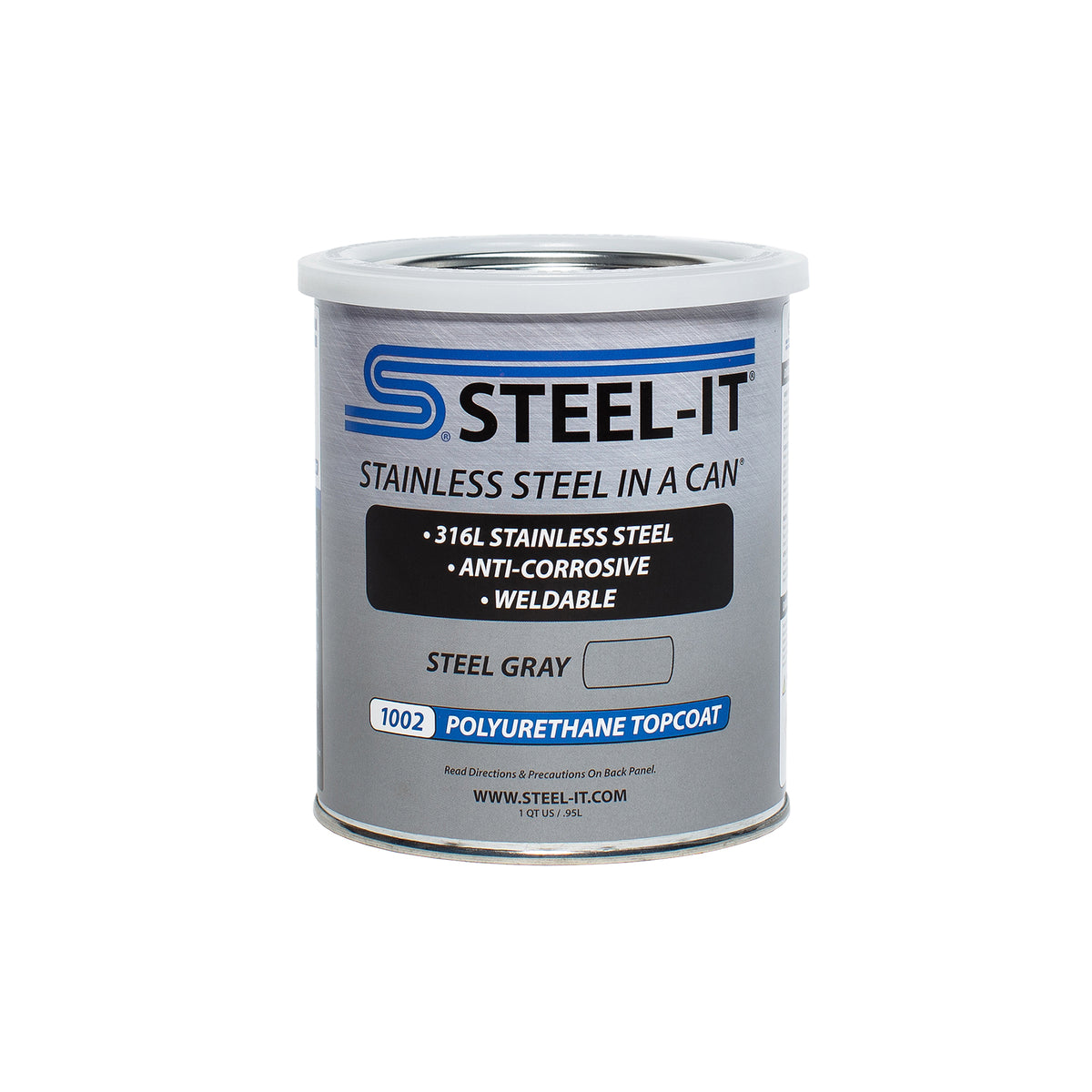 Steel-It Stainless Steel in a Can Urethane - Steel Gray - 1 Qt Can