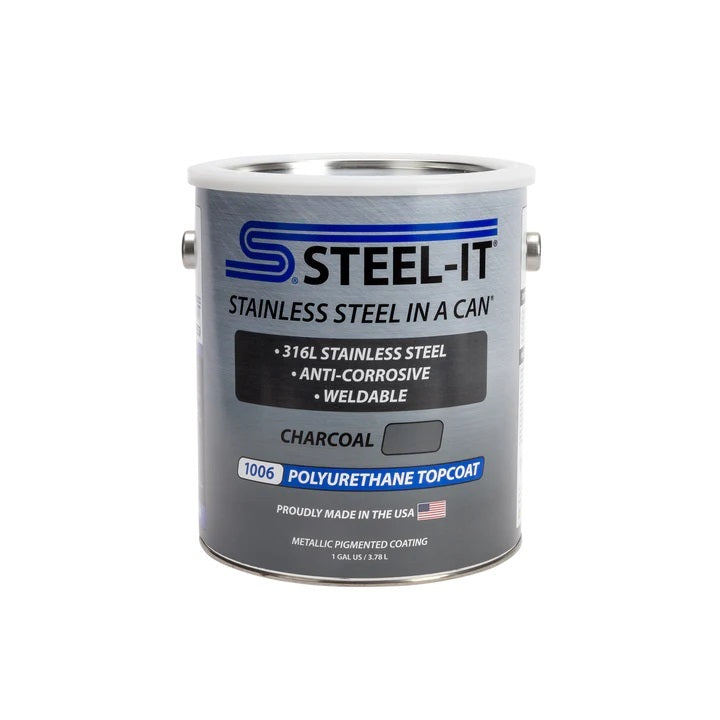 Steel-It Stainless Steel in a Can Urethane - Charcoal - 1 Gallon Can