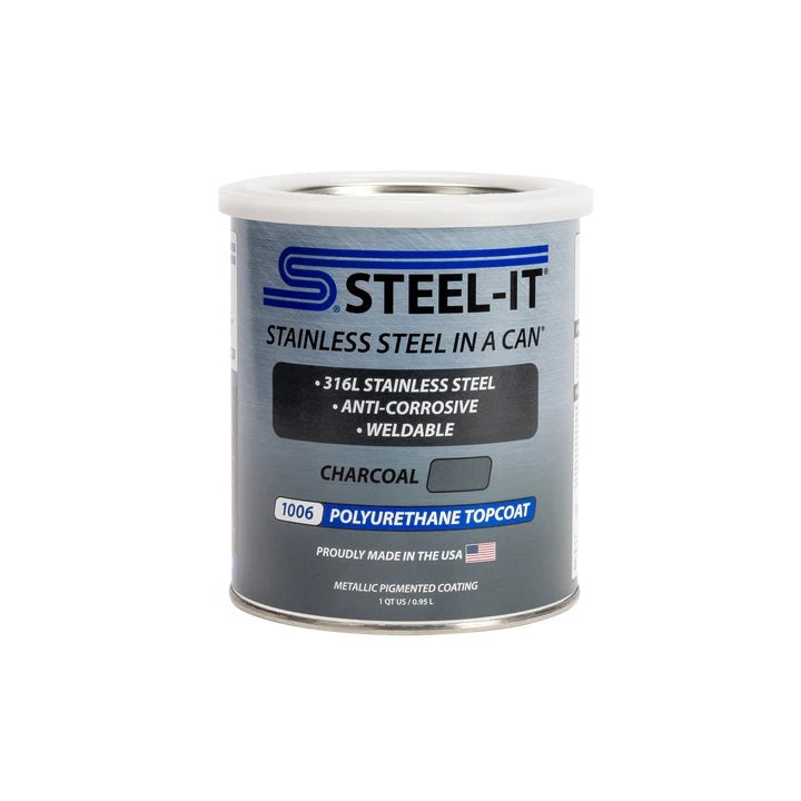 Steel-It Stainless Steel in a Can Urethane - Charcoal - 1 Qt Can