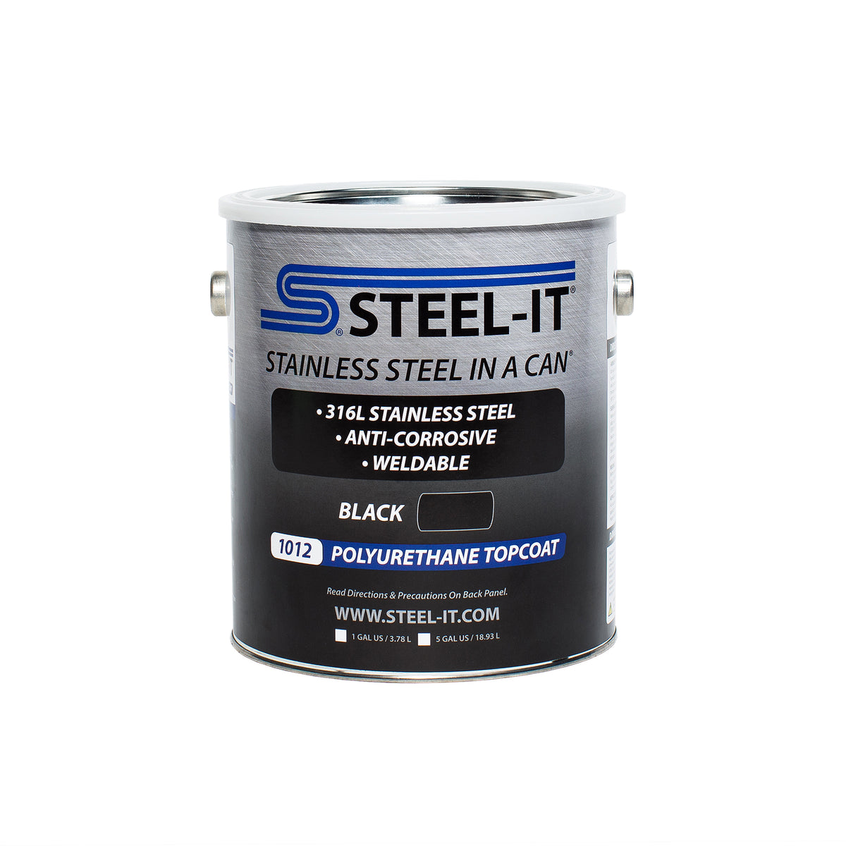Steel-It Stainless Steel in a Can Urethane - Black - 1 Gallon Can