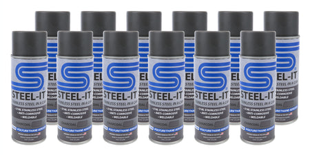 Steel-It Stainless Steel in a Can Urethane - Charcoal - 14 oz Aerosol (Case of 12)