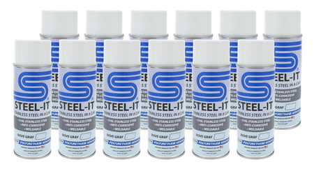 Steel-It Stainless Steel in a Can Polyurethane - Gray - 14 oz Aerosol (Case of 12)