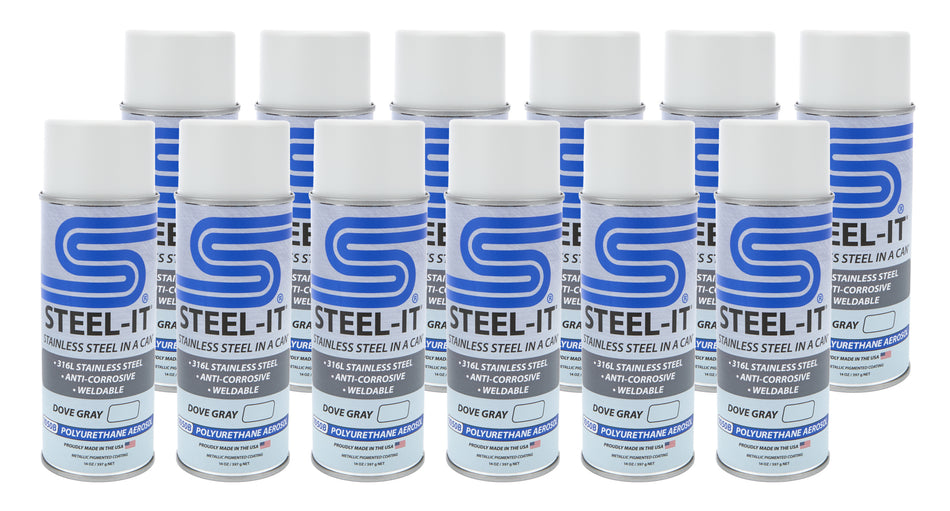 Steel-It Stainless Steel in a Can Polyurethane - Gray - 14 oz Aerosol (Case of 12)