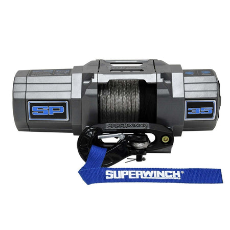Superwinch SP 35 Winch - 3500 lb Capacity - Hawse Fairlead - 7/32 in x 40 ft Synthetic Rope