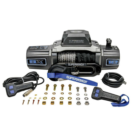 Superwinch SX-Series Winch - 12000 lb Capacity - Roller Fairlead - 12 ft Remote - 3/8 in x 80 ft Synthetic Rope - 12V