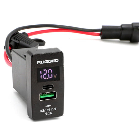 Rugged Radios USB Rocker Switch Hub Kit for UTV Pulse Bars SW-RS-USB-POL