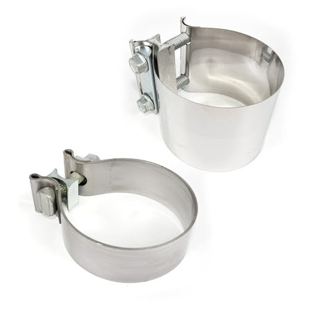 Stainless Works Stainless Exhaust Saddle Clamp - 3 in Diameter