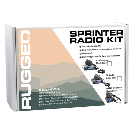 Rugged Radios Mercedes Sprinter Van Two-Way GMRS Mobile Radio Kit - Rambler G4 SPRINTER-G4