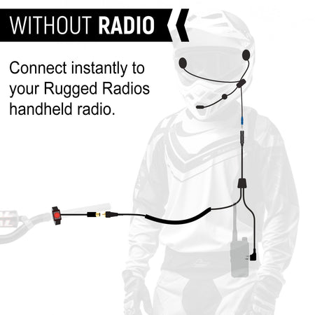 Rugged Radios SUPER SPORT Complete Motorcycle Communication Kit /w Lightweight SPORT Cables - GMR5 - Safety Orange MH-KIT-SPORT-GMR5-ORN