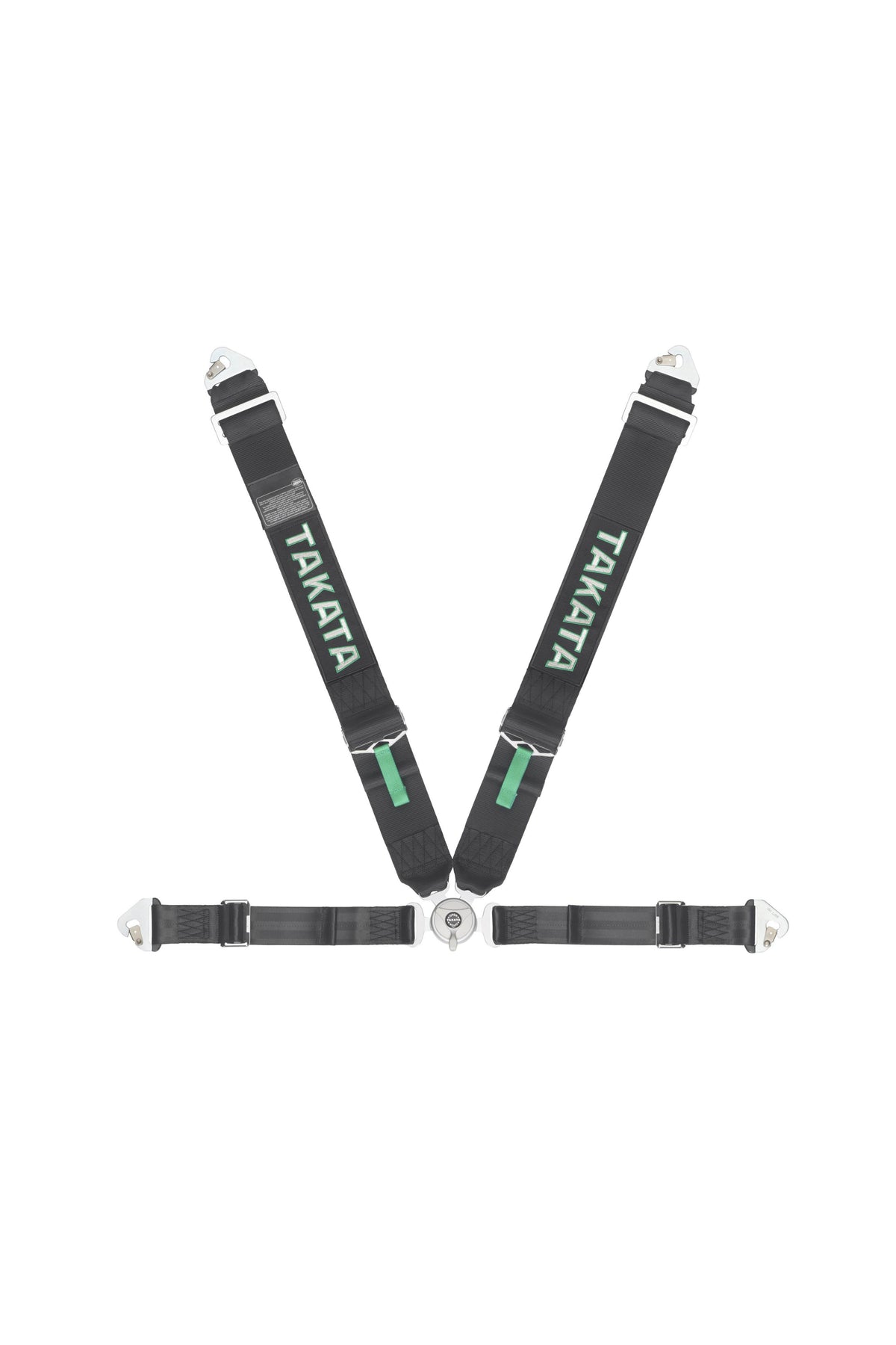 Takata Race 4-Point - Camlock - Pull Up Adjust - Clip-In - Black