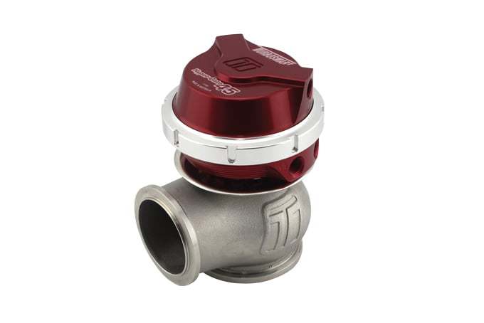 Turbosmart GenV HyperGate 45 Wastegate - 14 psi Spring - 45 mm Diameter - Red / Clear
