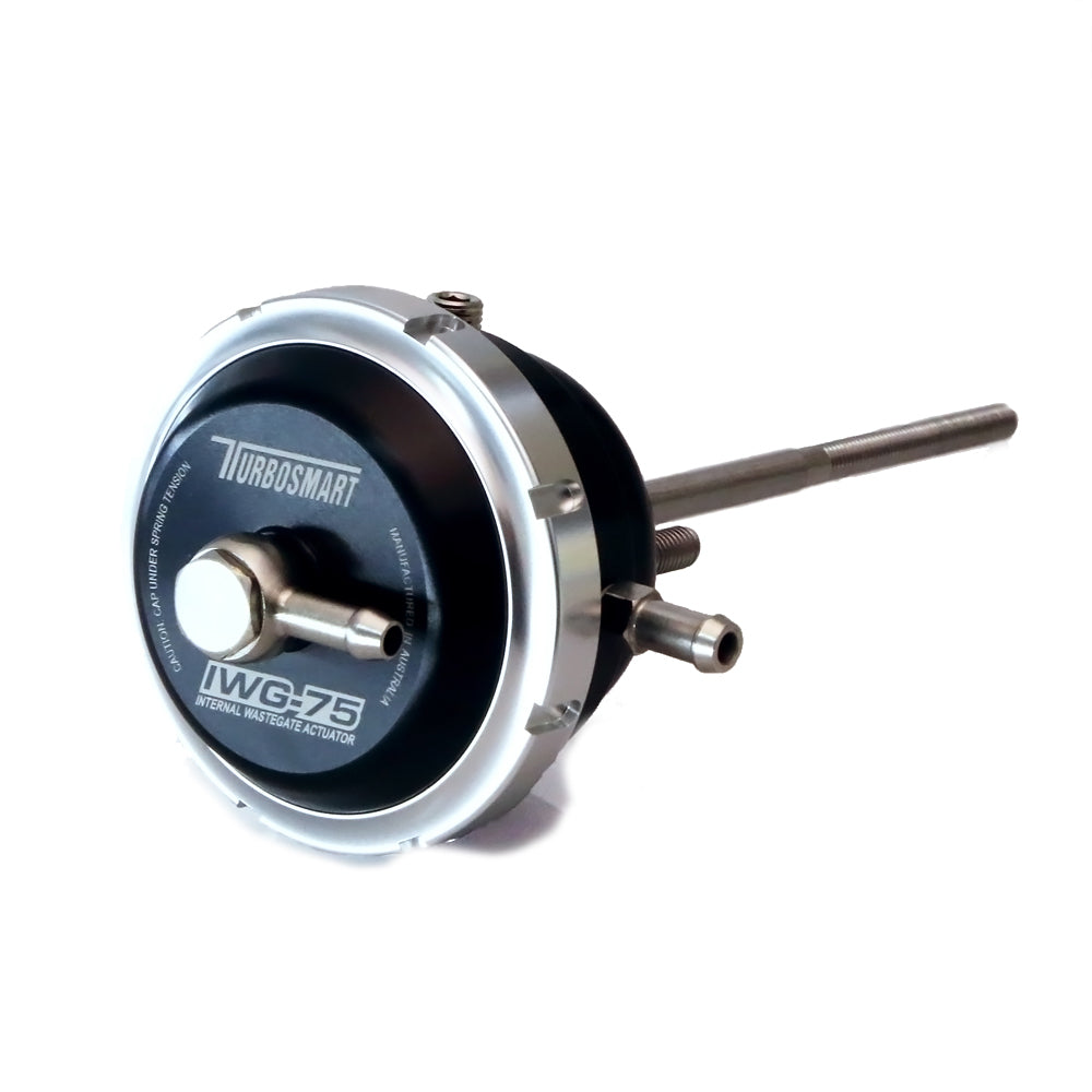 Turbosmart IWG75 Twin-Port Wastegate Actuator - 14 psi Spring - Black / Clear