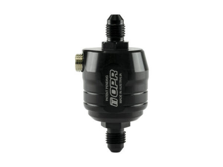 Turbosmart OPR V2 Oil Pressure Regulator - 40 psi - 4 AN Male Inlet / Outlet - 1/8 in NPT Gauge Port - Black